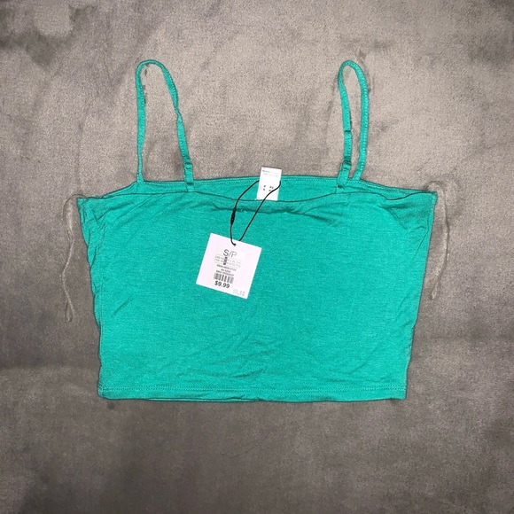 Revamped Teal Crop Top - Picture 2 of 2
